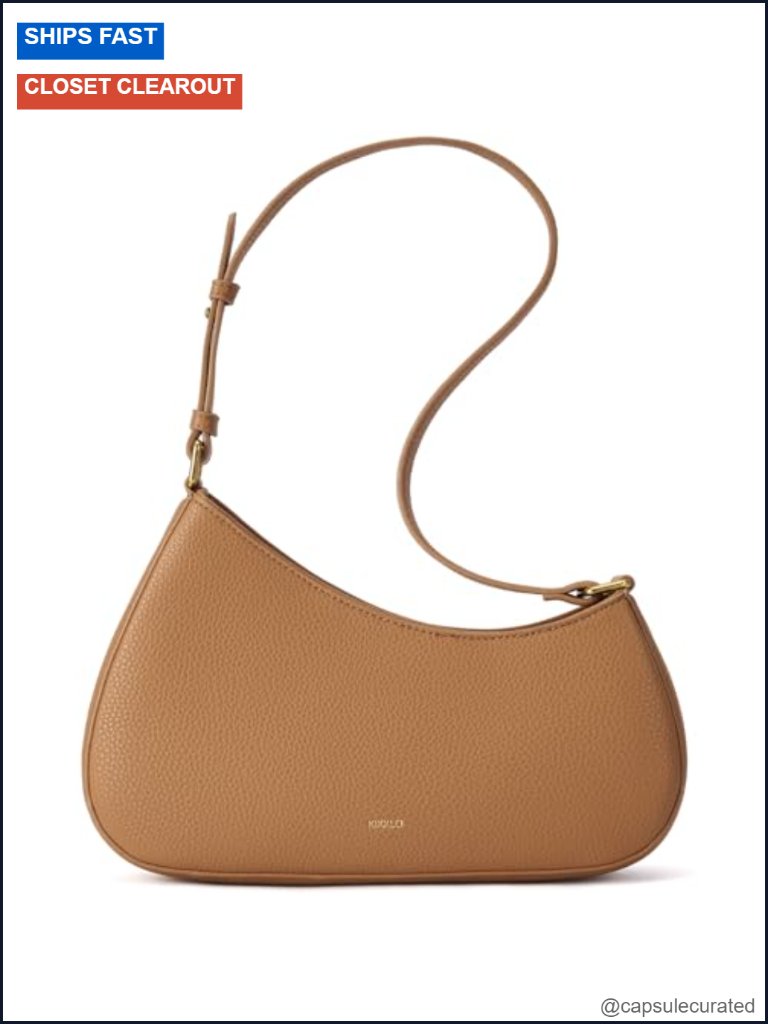 Mini Crescent Shoulder Bag Women Vegan Leather Going Out Purse